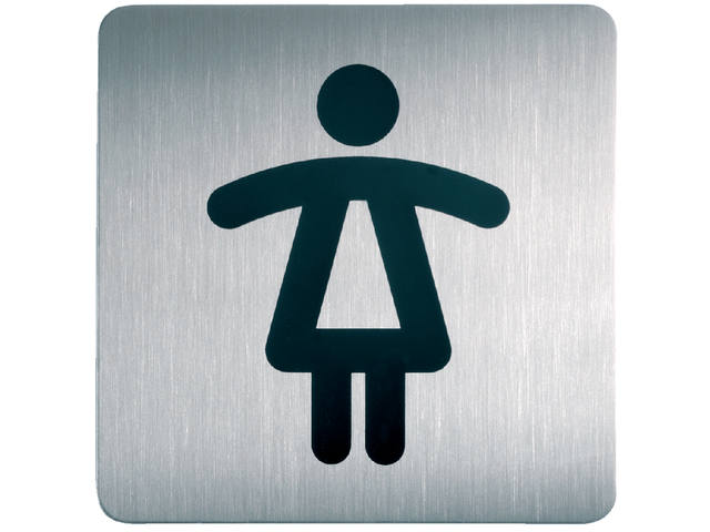 Infobord pictogram Durable vierkant wc dames 150mm