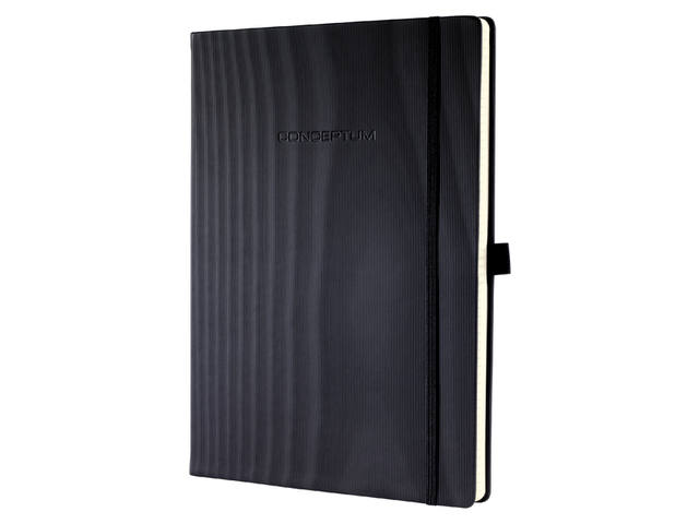 Notitieboek Sigel Conceptum Pure A4+ lijn zwart