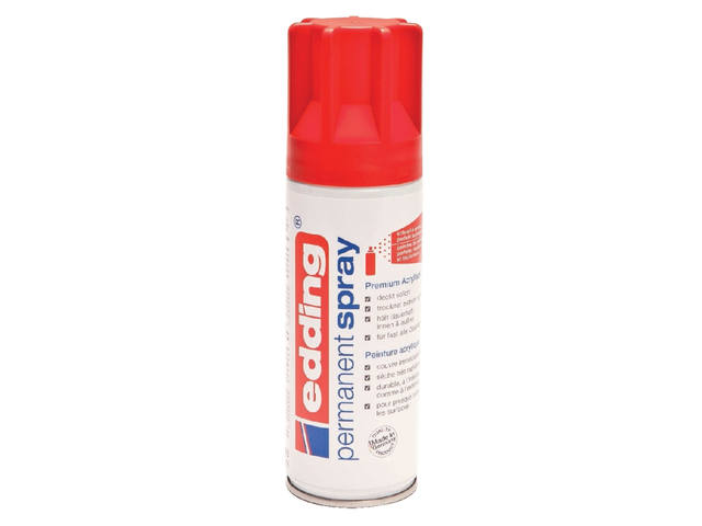Verfspuitbus edding 5200 permanent mat rood