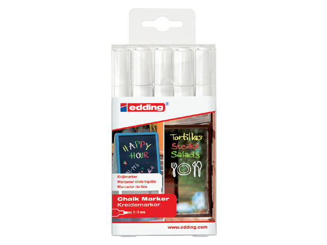 Krijtstift edding 4095 rond 2-3mm wit