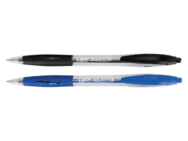 Balpen Bic Atlantis classic grip clic M zwart