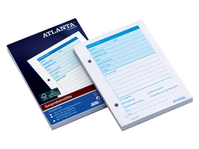 Gespreksnotitieblok Djois Atl A6 100 vel wt