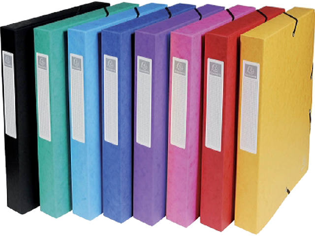 Elastobox Exacompta A4 40mm 600gr assorti