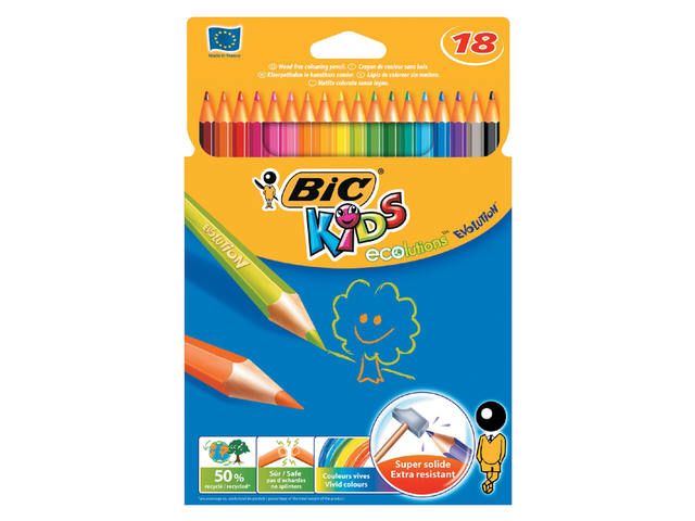 Kleurpotlood BicKids Evolution ecolutions ass