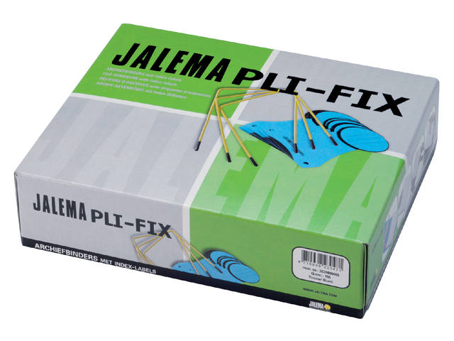 Archiefbinder JalemaClip Pli-fix geel 100 stuks