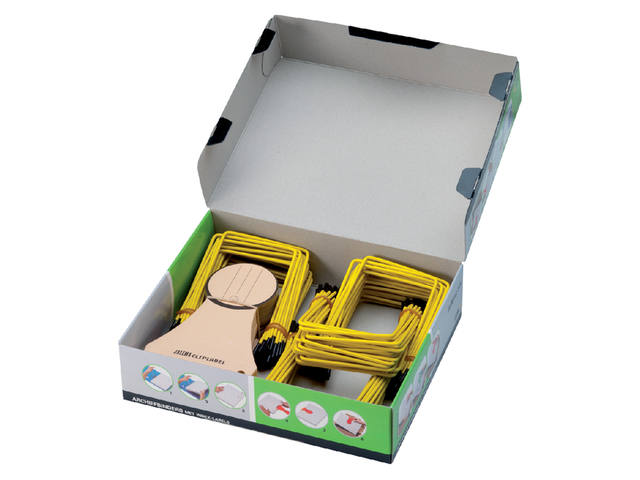 Archiefbinder JalemaClip Pli-fix geel 100 stuks