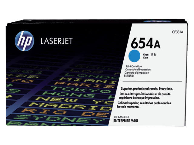 Tonercartridge HP CF331A 654A blauw