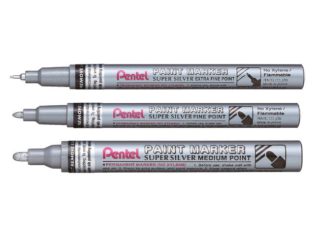 Paintmarker Pentel MSP10 rond 1.5mm zilver