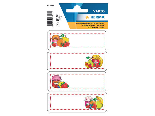 Etiket HERMA 3644 keuken vrucht assortiment