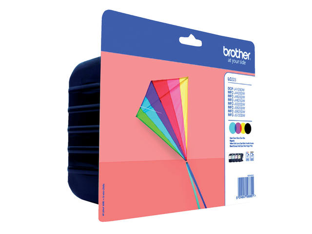 Inktcartridge Brother LC-223VALBP zwart + 3kleuren