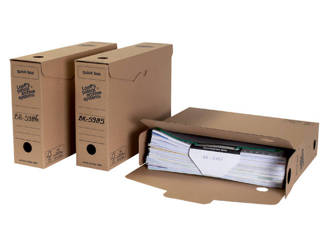 Archiefdoos Loeff quick box 3000 A4 335x240x80