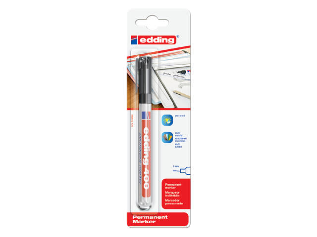 Viltstift edding 400 rond 1mm zwart