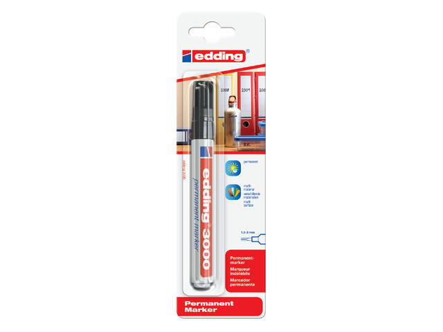 Viltstift edding 3000 rond 1.5-3mm zwart