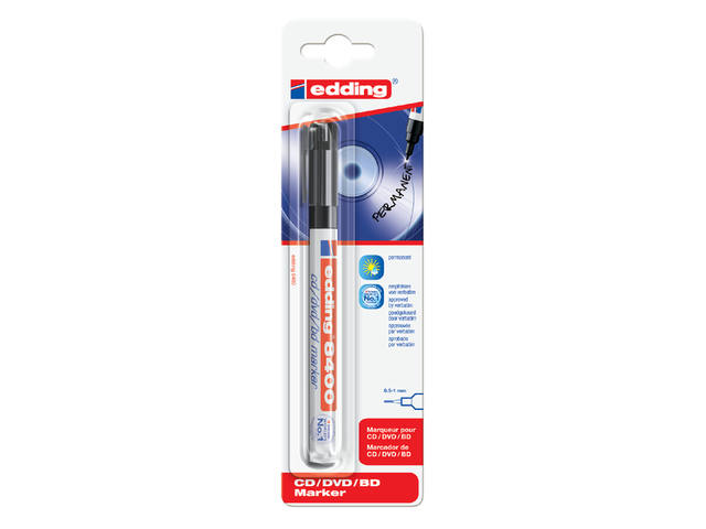 CD marker edding 8400 rond 0.5-1mm zwart