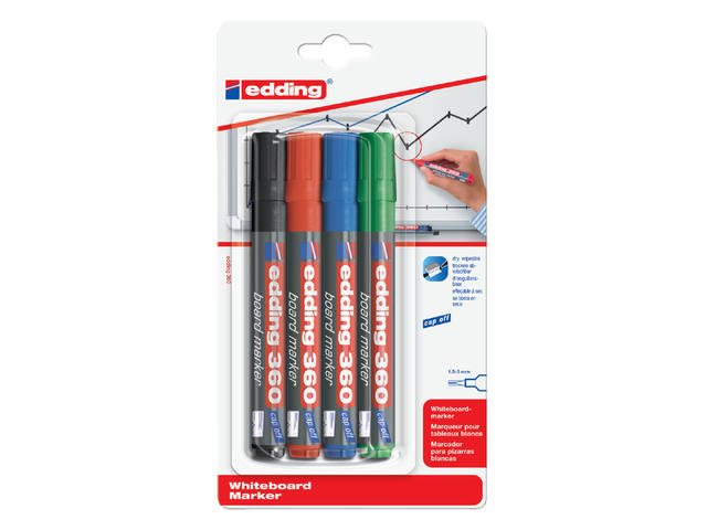 Whiteboardmarker edding 360 rond 1.5-3mm ass