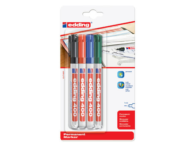 Viltstift edding 400 rond 1mm assorti