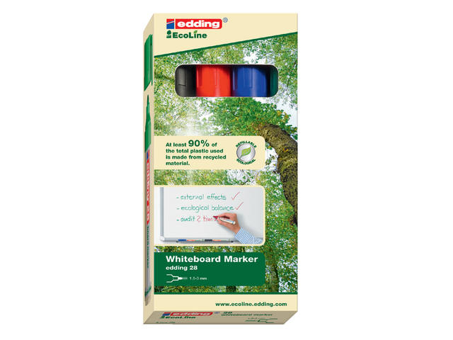 Whiteboardmarker edding 28 Eco rond 1.5-3 ass