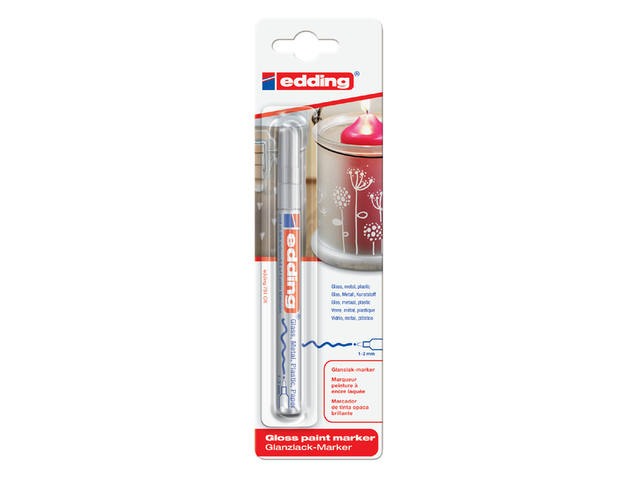 Paintmarker edding 751 oliebasis 1-2mm zilver bls