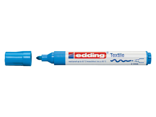 Textielmarker edding 4500 rond 2-3mm lichtblauw