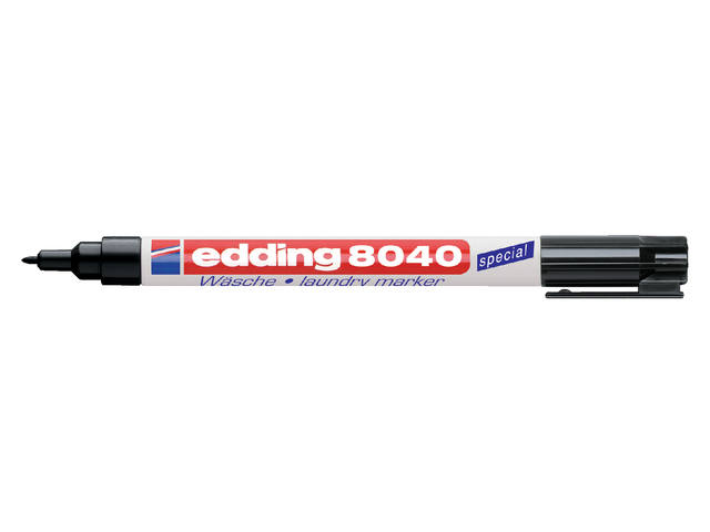 Wasgoedmarker edding 8040 rond 1mm zwart blister