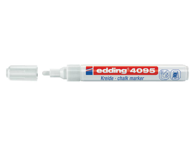 Krijtstift edding 4095 rond 2-3mm wit