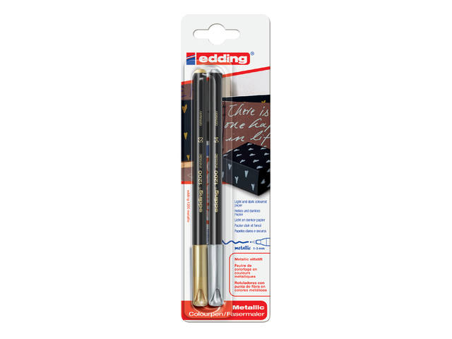 Fineliner edding 1200 F zilver en goud