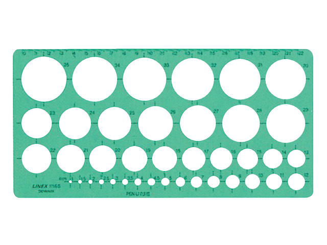 Cirkelsjabloon Linex 39cir grn