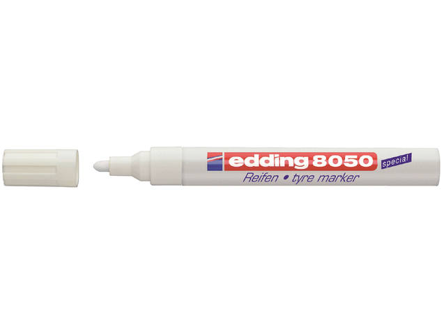 Viltstift edding 8050 banden rond 2-4mm wit