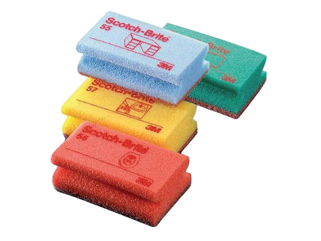 Schuurspons Scotch-Brite delicaat 70x130mm geel