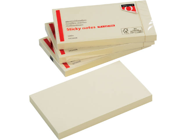 Memoblok Quantore 76x127mm geel