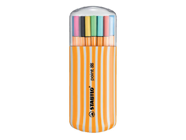 Fineliner STABILO point 88/20 zebra-etui F assorti