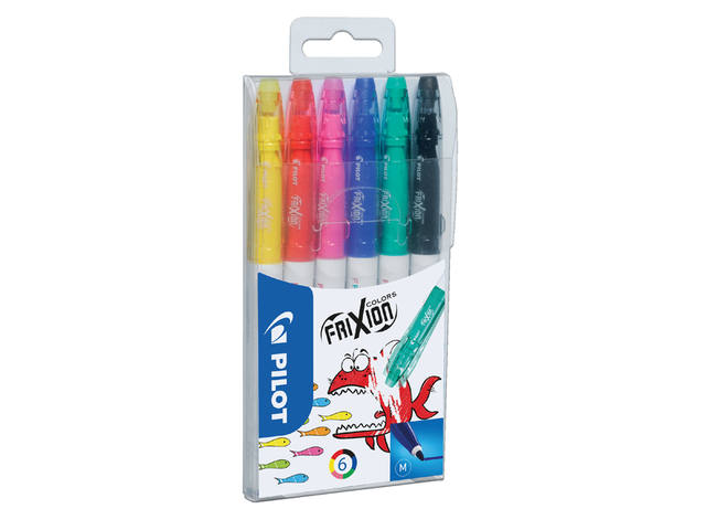 Viltstift PILOT SW-FC friXion Colors M ass 6st