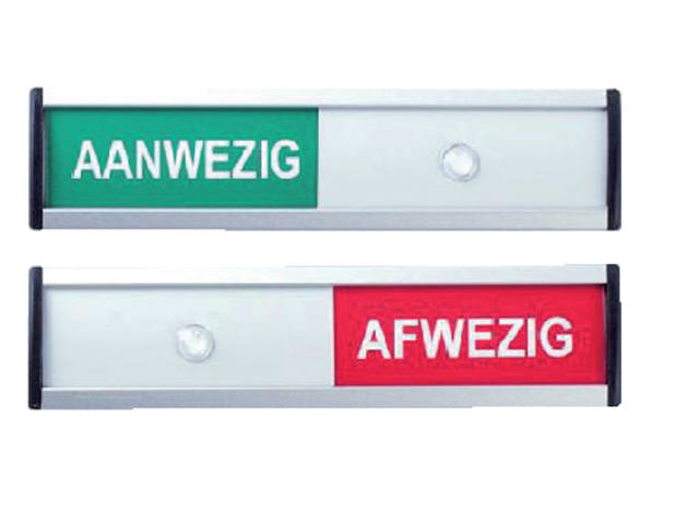 Infobord aanwezig afwezig 125x30mm