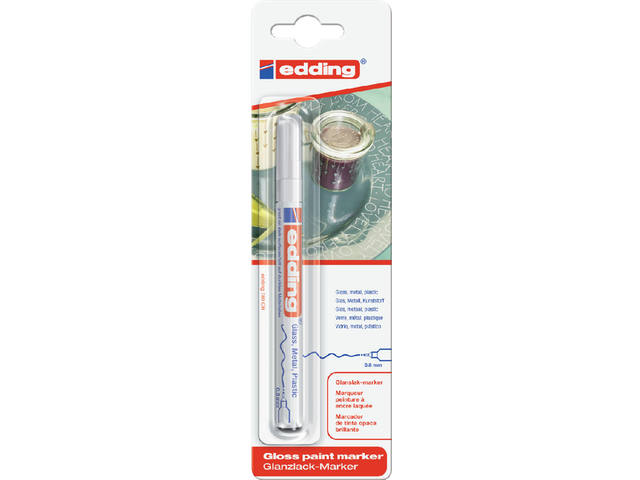 Paintmarker edding 780 oliebasis 0.8mm wit bls