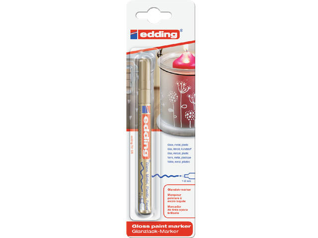 Paintmarker edding 751 oliebasis 1-2mm goud bls