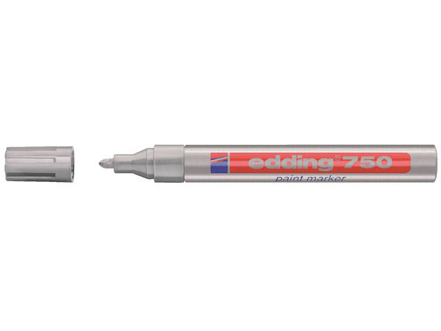 Paintmarker edding 750 oliebasis 2-4mm zilver