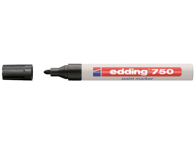 Paintmarker edding 750 oliebasis 2-4mm zwart