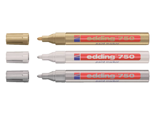 Paintmarker edding 750 oliebasis 2-4mm zilver