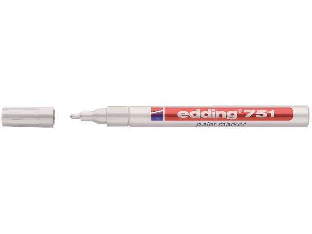 Paintmarker edding 751 oliebasis 1-2mm wit bls