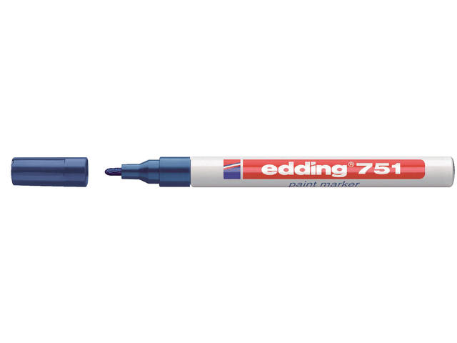 Paintmarker edding 751 oliebasis 1-2mm blauw