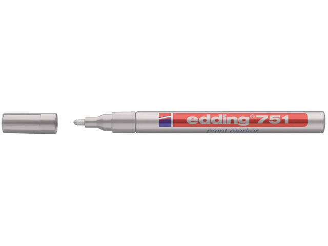 Paintmarker edding 751 oliebasis 1-2mm zilver bls