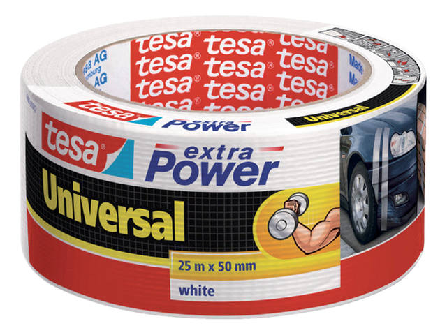 Duct tape tesa extra Power Uni 25mx50mm wit