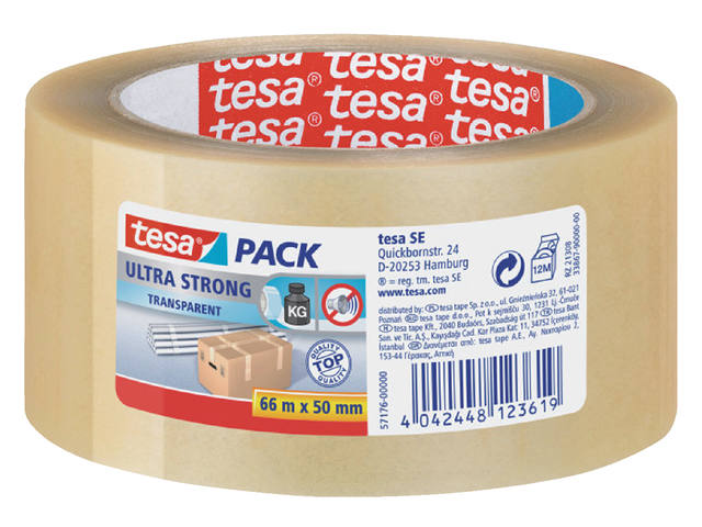 Verpakkingstape tesapack Ultra 66mx50mm tr