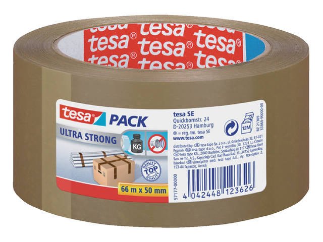 Verpakkingstape tesapack Ultra 66mx50mm br