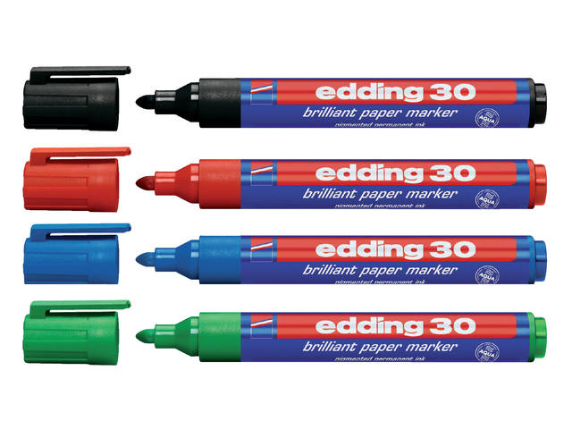 Viltstift edding 30 brilliant rond 1.5-3mm zwart