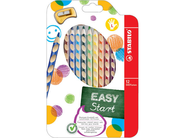 Kleurpotlood STABILO 331 Easycolors lh 12st ass