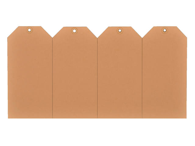 Label HF2 nr 0 200gr 25x50mm bruin 1000 stuks