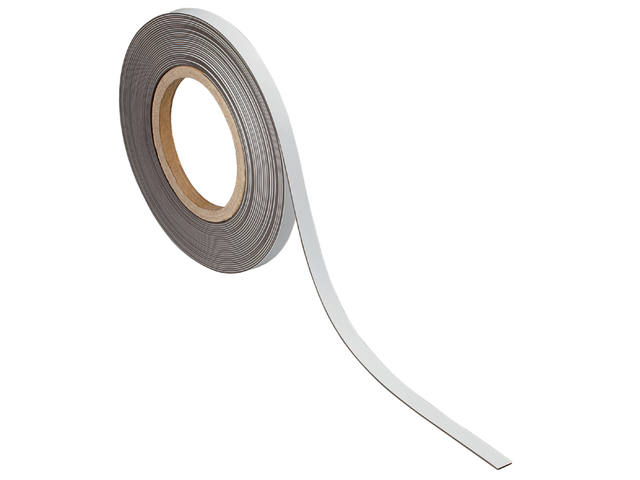 Magneetband MAUL beschrijfbaar 10mx10mmx1mm wit