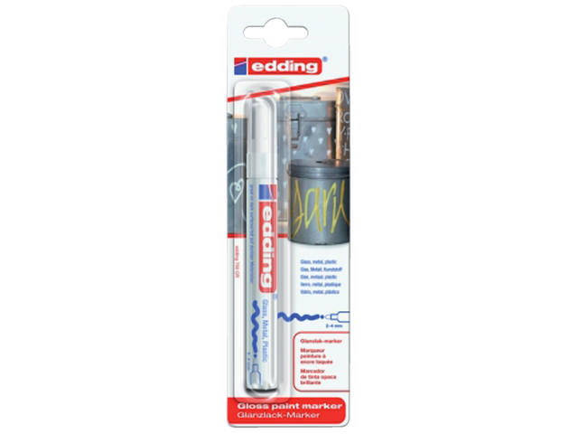 Paintmarker edding 750 oliebasis 2-4mm wit bls