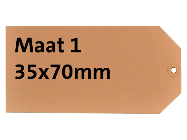 Label karton nr 1 200gr 35x70mm chamois 1000st